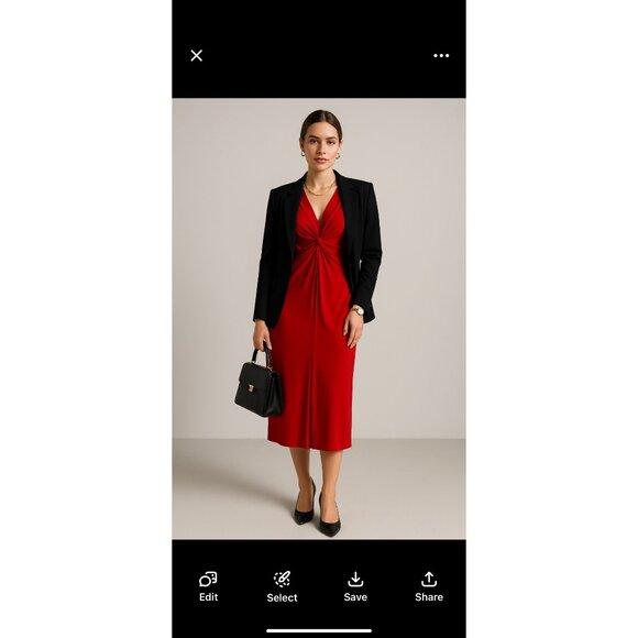 Paper Doll XL Sleeveless Knot Front Dress Polyester Spandex - Picture 7 of 9